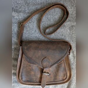Vintage Leather Crossbody Bag